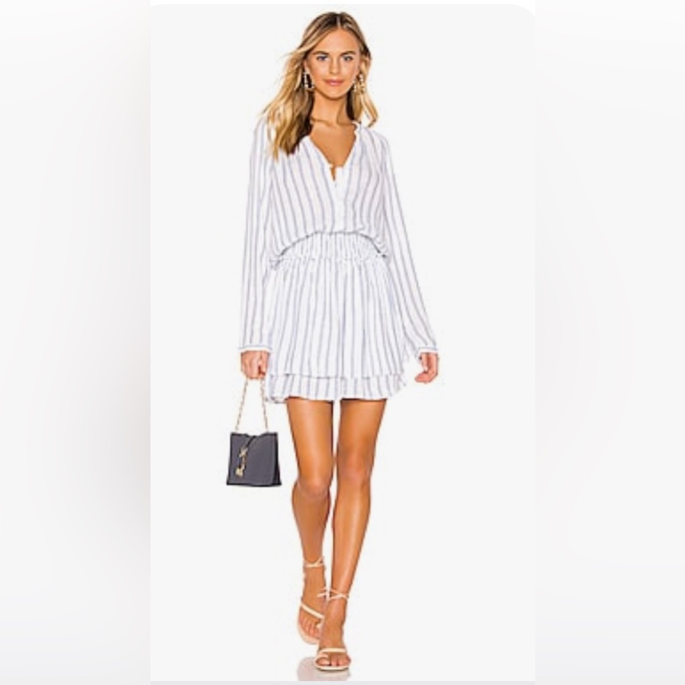 Jasmine Rails Dress in Marine Stripe